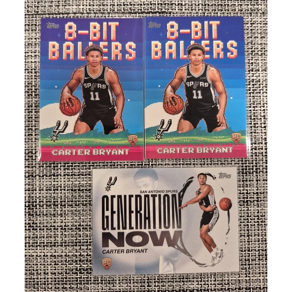 Carter Bryant Topps 2025-26 12 Card Rookie Lot Blackout Diamante Insertd Etc..